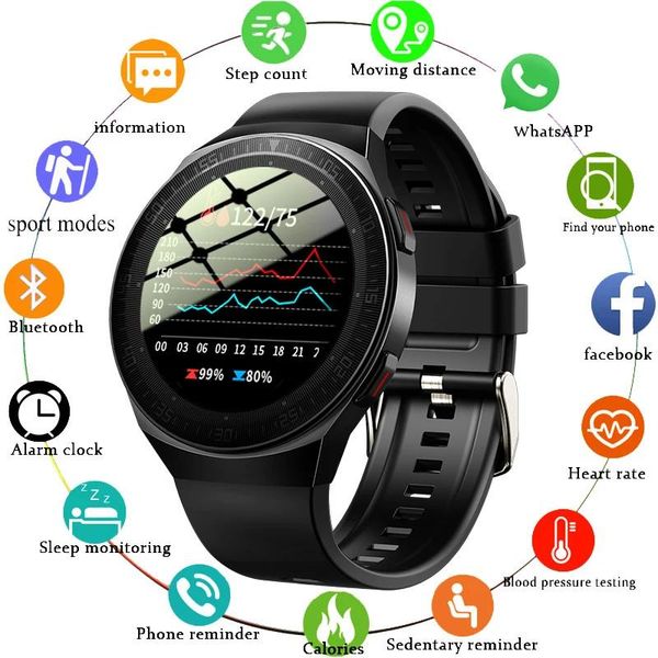 Bluetooth Gejian Call Smart Watch Men 8G Memory Card Music Player Smartwatch per Xiaomi Huawei Telefono impermeabile Watch Watch ES
