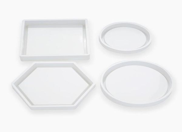 Moldes de fundição de silicone, molde de cristal transparente, resina de silicone epóxi, molde líquido, faça você mesmo, base de vaso de flores, porta-copos de chá bwd24737118008