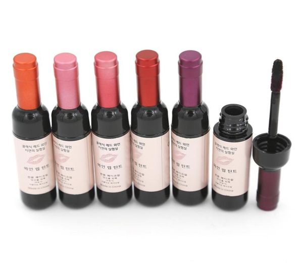 Batom líquido Vinho Maquiagem Lip Tint 24 pcslot 6 cores Lip Stain Net 6ml1 P70045308288