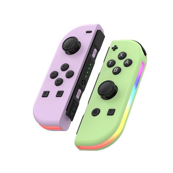 Controlador de gamepad sem fio bluetooth para switch console/ns switch gamepads controladores joystick/nintendo jogo joy-con com iluminação rgb