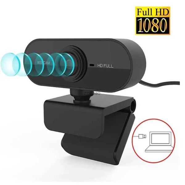 Webcam Webcam Full Hd 1080p Microfono incorporato Spina USB Web Cam compatibile per laptop Mac Youtube Xbox Skype Pc ComputerL240105