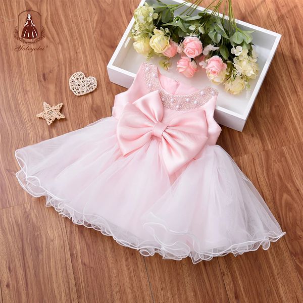 Yoliyolei Fairy Cute Girls Dress Тюлевые пушистые детские платья с цветами принцессы Vestidos Дети День рождения Детские платья для малышей 240108