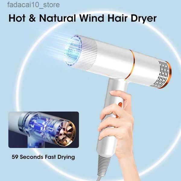 Secadores de cabelo 2023 novo secador de cabelo profissional de alta potência infravermelho anion martelo poderoso ar frio e quente secador de cabelo frete grátis q240109