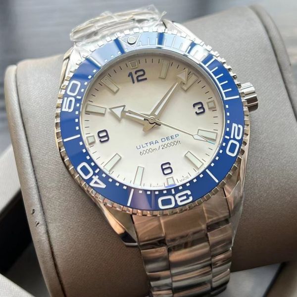 Relógio masculino de alta qualidade 42mm, cronometragem automática, mergulhador oceano, 600m, skyfall, aço inoxidável, esportivo, oceano, relógio masculino