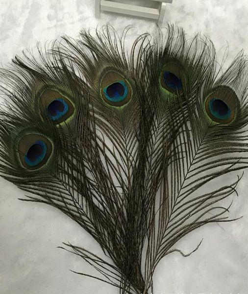 Doğal Peacock Feather 2530cm Ev Düğün Dekorasyon Malzemeleri Zarif Peacock Tail Feather Stage Performans Prop Feather1513735