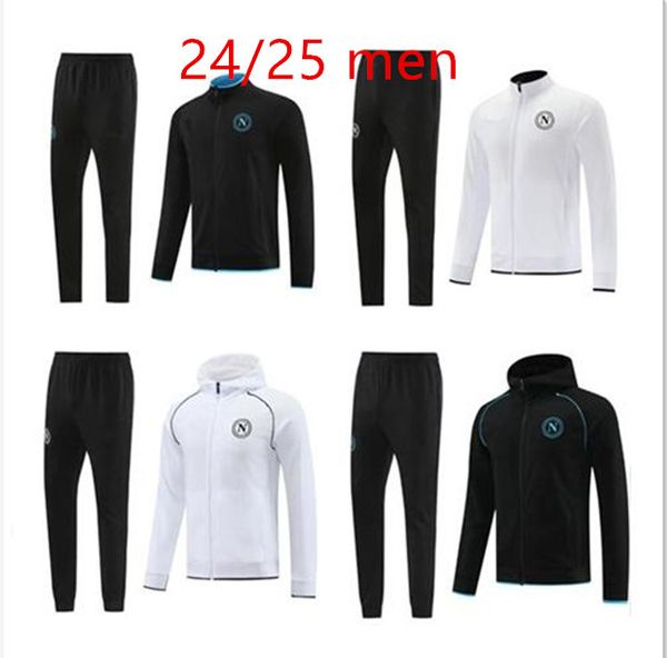 23 -24 Napoli kapüşonlu adam eşofman futbol futbol kiti 2023 2024 SSC Napoli AE7 Zielinski Eğitim Takım Chandal Futbol Survetation Yetişkin Uzun fermuarlı Hoodie Ceketler