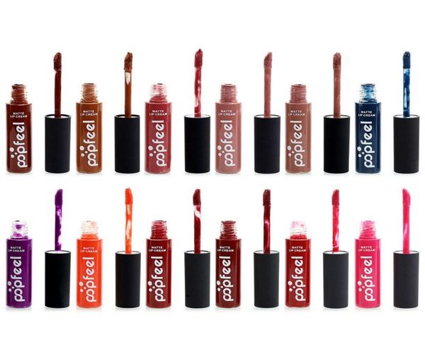 Neue 12 Farbe Flüssigkeit Wasserdicht Elegante Matte Glatte Lippenstift Lippenstift Lipgloss Langlebig Sexy Nude Lip Gloss3129306