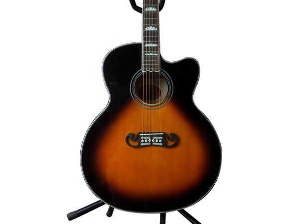 Акустическая гитара J200, изготовленная по индивидуальному заказу, 43 Sunburst Finish Solid