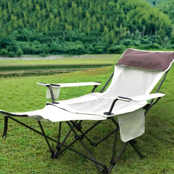 Camp Furniture, verstellbare Sonnenliegen, Liegestuhl, Netzstoff, integrierter doppelter Verwendungszweck zum Sitzen und Liegen, wasserdichte Strukturstabilität