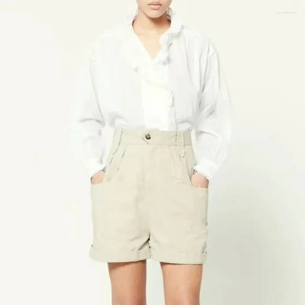 Женские блузки 2024, весенне-летние женские маленькие кружевные белые рубашки с длинными рукавами в стиле ретро из хлопка
