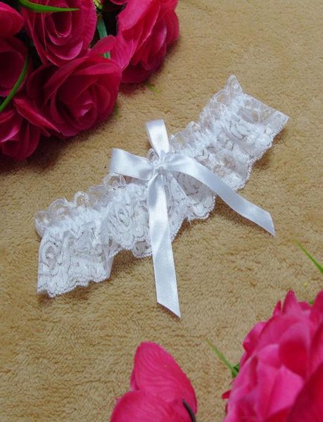 Lingerie Regalo di nozze Accessori da sposa per feste Cosplay Cintura reggicalze elastica in pizzo sexy con fiocco in nastro Reggicalze Imbracatura per coscia4742764