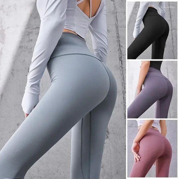 Leggings da donna 2024 Pantaloni da yoga da corsa per sport all'aria aperta senza cuciture a vita alta