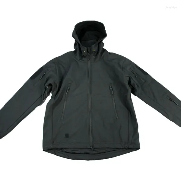 Giacche da caccia Giacca softshell nera Tattiche outdoor