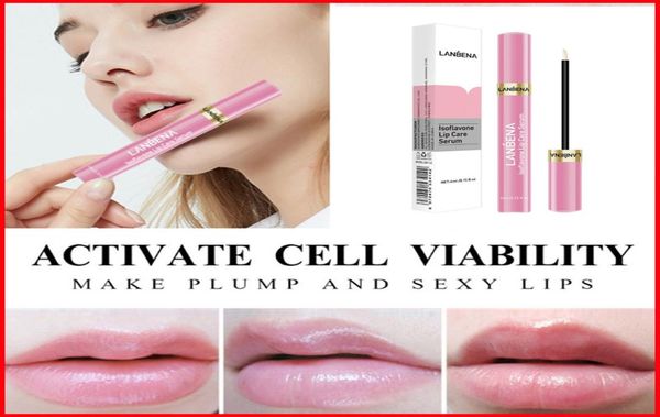 LANBENA Lip Care Gloss Serum Plumper Repairing Reduzieren Sie die Maske Feine Linien Erhöhen Sie das feuchtigkeitsspendende Lipgloss Oil7943468