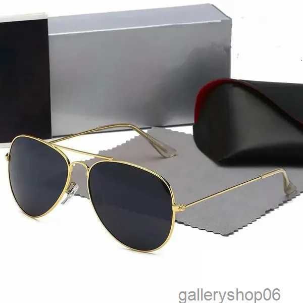 Designer-Sonnenbrille Rays Men Bans Luxus-Pilotenbrille Schwarzer Rahmen Herren Damen Sonnenbrille Brillen Metallgläser Raysbanns 017tpb