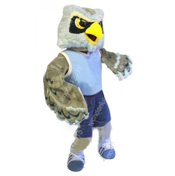 Performance Blue Owl Costumi mascotte Cartoon Carnival Hallowen Performance Unisex Fancy Games Outfit Holiday Outdoor Advertising Outfit Suit