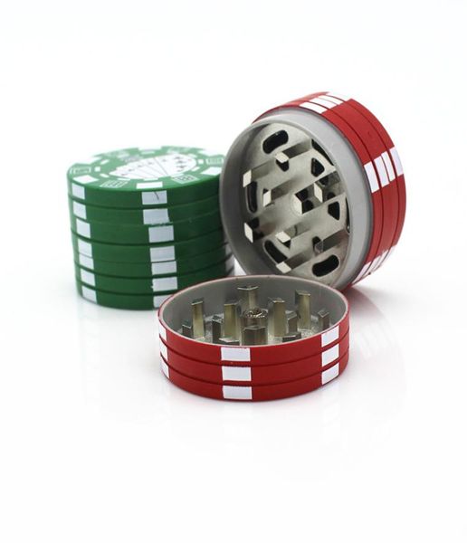 Мельница для табака в покерном стиле, три слоя, 3 цвета, пластиковая ручная мельница для трав, дробилка для сигарет, аксессуары для курительной трубки1545356