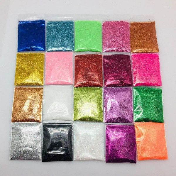 Parti Dekorasyonu 50g Ekstra Ultra İnce Glitter Pudra Parlayan Gümüş Tırnak Tozu Diy Sanat Süslemeleri Manikür 20 Renk 77962