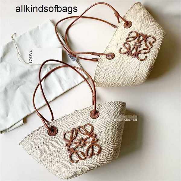 Designer-Tasche Loewwe Anagrams Basket Luxurys Loewwe Paulas Grass Woven Handtasche Gemüse China rj