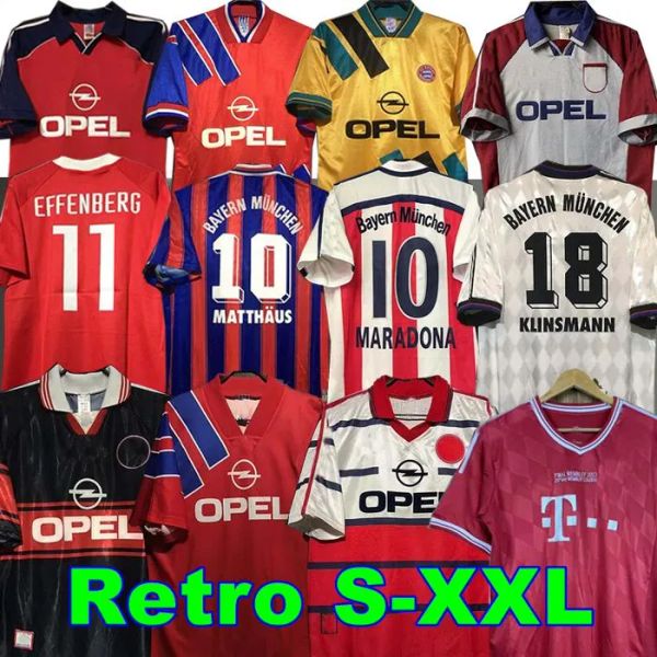 maglie retro bayern 94 95 96 97 98 99 00 01 2010 Maglia da calcio tailandese Uomo MARADONA finale ELBER Pizarro SCHOLL Klinsmann Matthaus 1997 1999 Lizarazu Muller ROBBEN