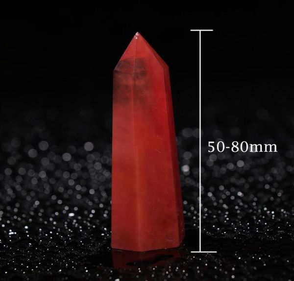 3pc New Natural Rare Red Quartz Crystal Crystal Single Terminate Wand Healing 5080mm Mineral Sundibles Collegibles Home Decor5877648