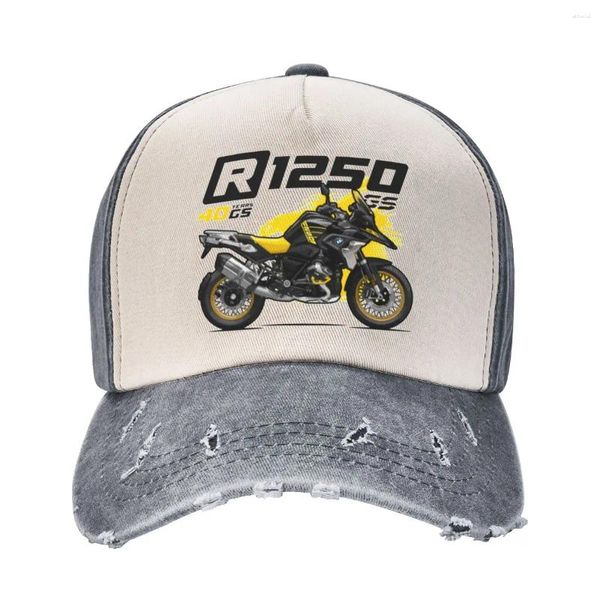 Ball Caps Beyzbol Kapağı R1250 GS Motosiklet Aksesuarları Unisex Vintage Sıkıntılı Denim R 1250 Spor Motosiklet Maşaları