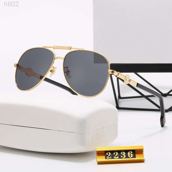 Designer Versages Sonnenbrille Vercaces Overseas für Männer und Frauen Box Fan Family Head Classic Travel Fashion Brille 2236