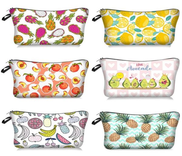 MPB014 3D impressão fruta melancia senhora Bolsa de cosméticos Moda Viagem Bolsa de maquiagem Organizador Make Up Case Bolsa de armazenamento Kit de beleza Caixa W1223716