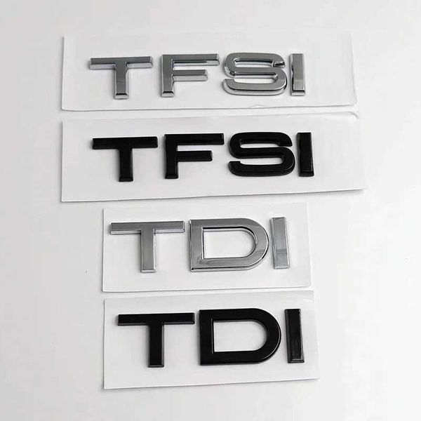 3d ABS Nero TFSI TDI Lettere Bagagliaio di Un'auto Emblema Distintivo Per Audi A3 A4 A5 A6 A7 A8 Q2 Q3 Q5 Q7 Q8 TFSI TDI Adesivo Accessori