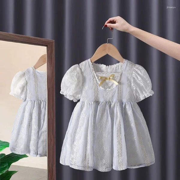 Menina Vestidos Lorita Crianças Meninas Vestido de Verão Estilo Ocidental Bebê Princesa Saia