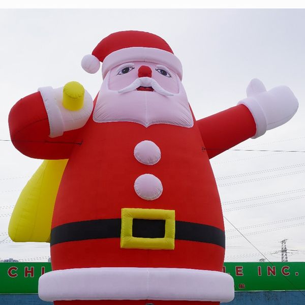 Venda quente por atacado de 26 pés para publicidade ao ar livre inflável Papai Noel de Natal para decorações em massa presente de Natal