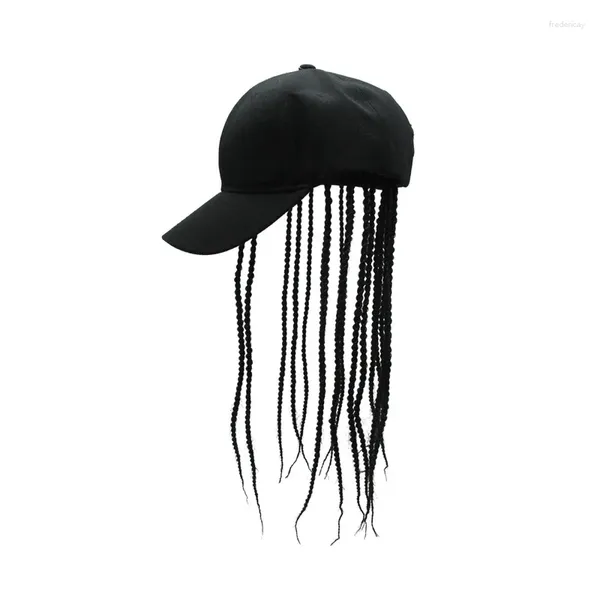 Berets unissex peruca cabelo dreadlocks boné trança sol viseira chapéus novidade festa de aniversário hippie chapéu engraçado traje mordaça halloween hip hop gorro