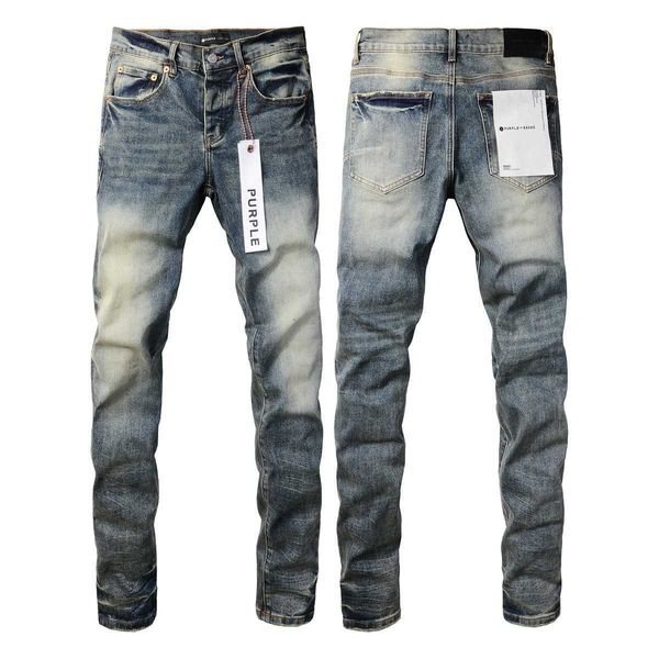 Jeans Roxo Marca American High Street Azul Fosco Lavagem Bleach 9042