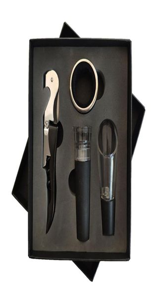 Set apri vino Aeratore vino Decanter Versatore Set apri imbuto con scatola Strumenti bar da cucina HHA6306040247