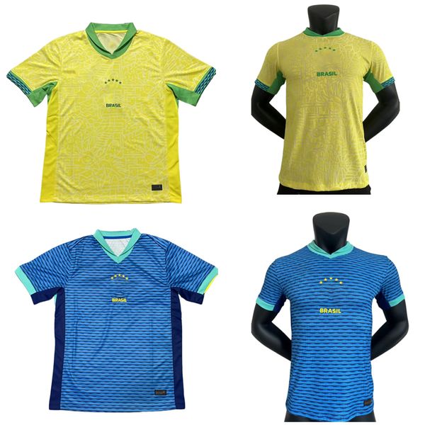 24 25 Brasil Camiseta De Futbol PAQUETA COUTINHO BRASILIEN Fußballtrikot Nationalmannschaft Fußballtrikot FIRMINO Maillots MARQUINHOS VINI JR ANTONY SILVA DANI Eurogröße