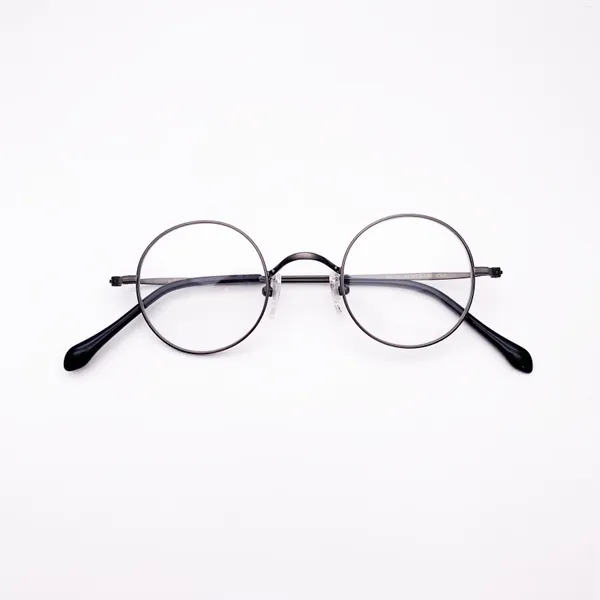 Montature per occhiali da sole Belight Optical Uomo Donna Titanium Mini Small Round Vintage Retro Occhiali da vista in vetro Montatura per occhiali
