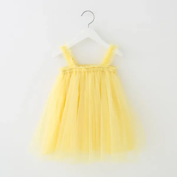 Menina vestidos de verão vestido de bebê branco vermelho aniversário suspensórios malha infantil moda bonito princesa vestido de baile saia tutu