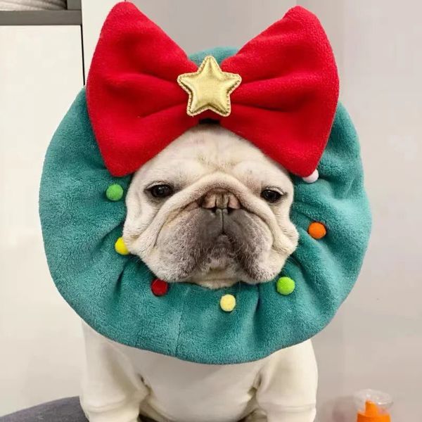 Haustier Weihnachten Hund Katze Welpe Weird Po Requisiten Hundehalsband Französische Bulldogge Mops mit Hundezubehör für kleine Hunde Haarbänder 240108