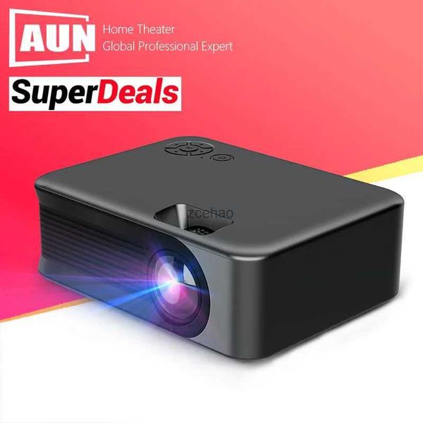 Projektörler Aun Aun AUN Portable Projektör Ev Sineması Akıllı TV Beamer Lazer 3D Sinema Mini LED Videoprojektör HD Portl240105 üzerinden 1080p 4K film için