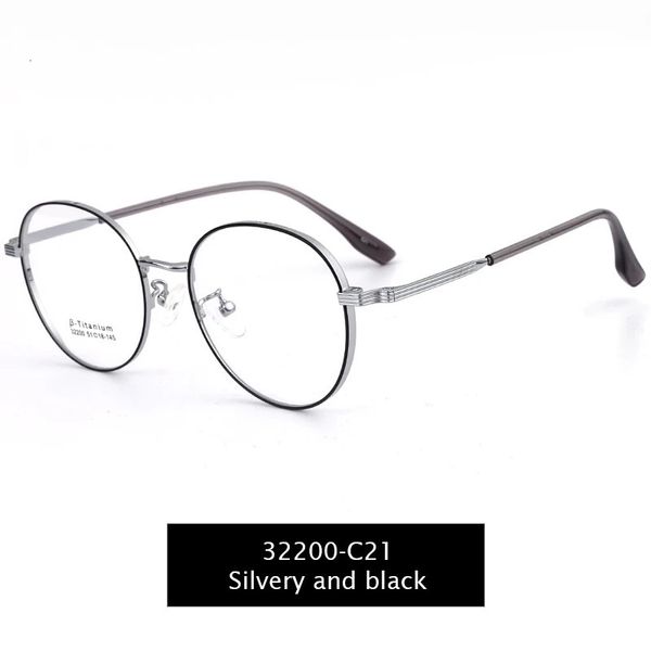 Vendita diretta in fabbrica BETA montature da vista per occhiali da vista in metallo tondo retrò 240109