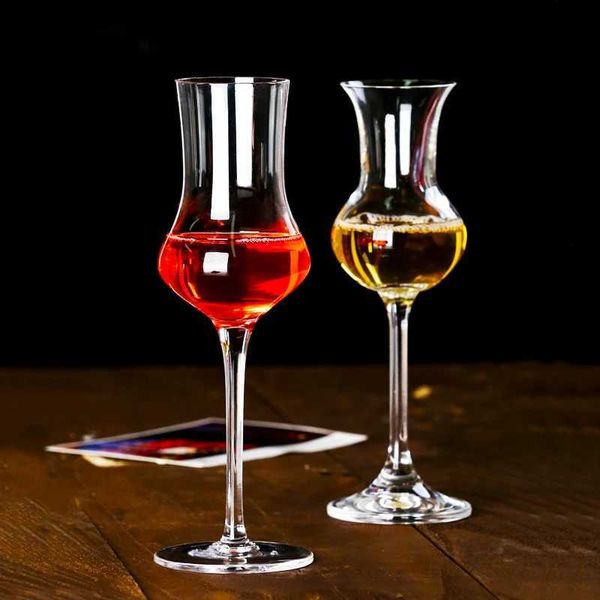 Bicchieri da vino Designer Tulip Copita Nosing Bicchiere da whisky Liquore Bicchiere da vino in cristallo Cognac Bicchieri da brandy Degustatore di whisky Fragranza Odore Calice YQ240105