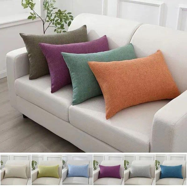 Travesseiro fronha 50x70 decoração casa capas longas decorativas capa de cintura retangular 40x70 30x50 para sofá algodão linho