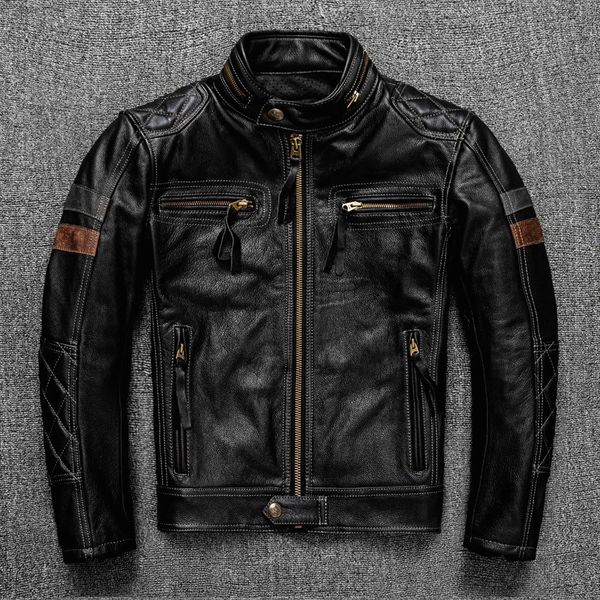 . Brand Pro Motor Motor Motor Real Leather Jacket.