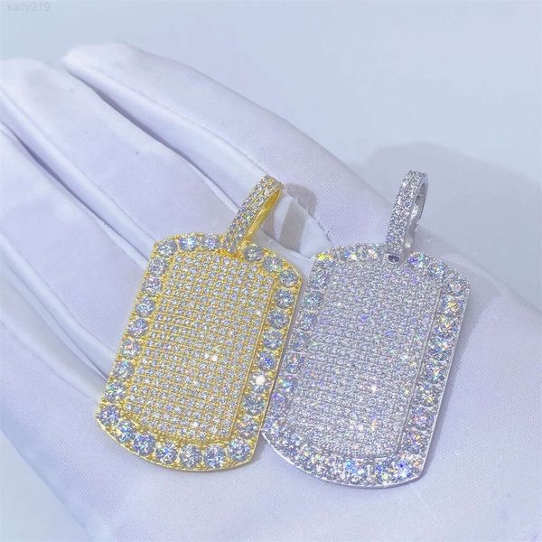 VVS moissanite – pendentif en diamant personnalisé pour hommes, vente en gros, pendentifs glacés pour la fabrication de bijoux et de colliers