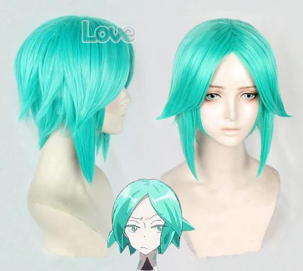 Perücken Land of the Lustrous Houseki no Kuni Phosphophyllite Grüne Cosplay-Haarperücke