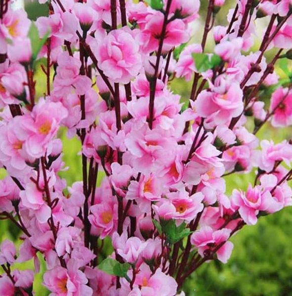 Verkauf von Gartenparty-Dekorationen, Hochzeitsdekorationen, natürlicher großer künstlicher Stoff, Kirschblüten-Seidenblumen, Party, 5 Farben, 7768025