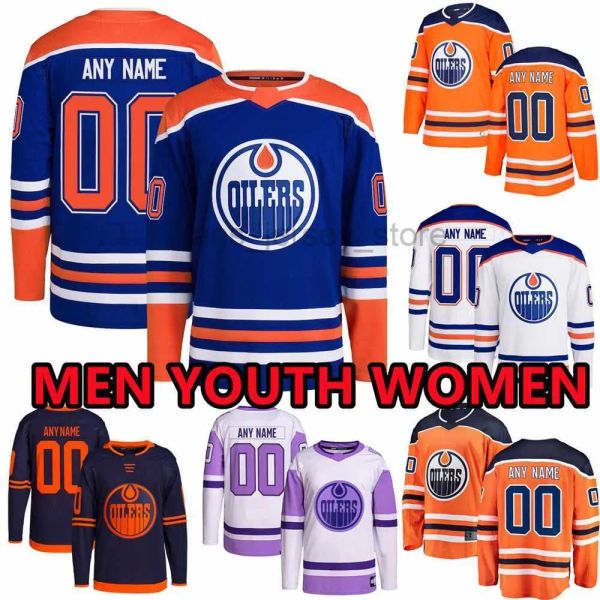 Benutzerdefinierte Hockey-Trikots Edmonton''oilers''mens 21 Klim Kostin 27 Kulak 28 Ryan Murray 10 Derek 19 Devin Shore 74 Stuart Skinner 41 Smith 56 Ka 61