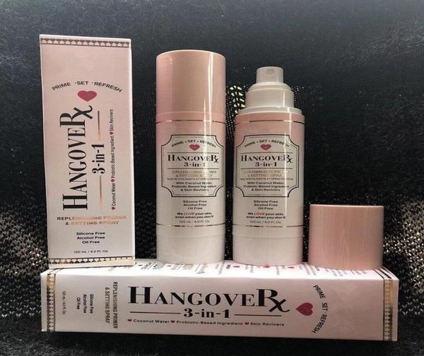 Высочайшее качество Hangovepx 3 в 1 Праймер-спрей 120 мл Prime Set Освежающий макияж Основа для макияжа Праймер DHL Gift1238291