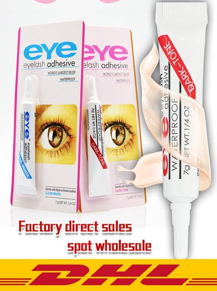 Mais novo olho lash cola preto branco maquiagem adesivo à prova dwaterproof água cílios postiços adesivos cola branco e preto disponível dhl6441547