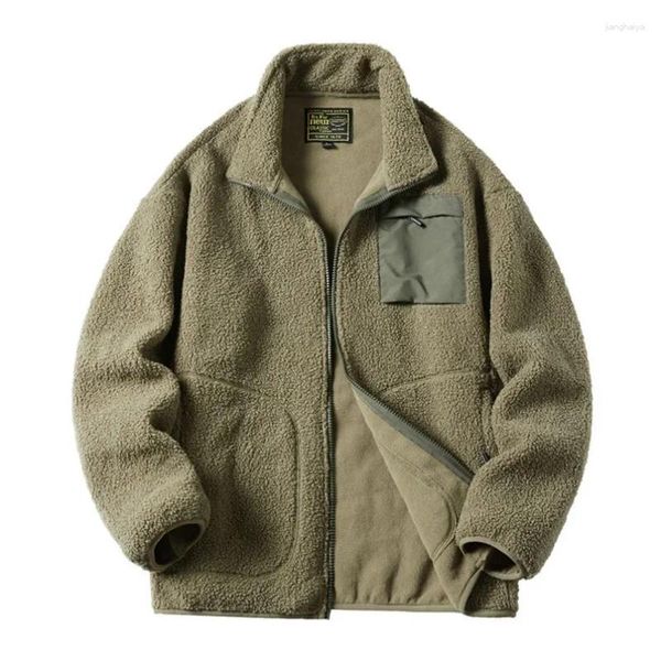 Jagdjacken Unisex Lammwolle Teddymantel Männer Frauen Kaschmir Fleecejacke Teen Paar Warme Kleidung Junge Mädchen Varsity Techwear Frühling